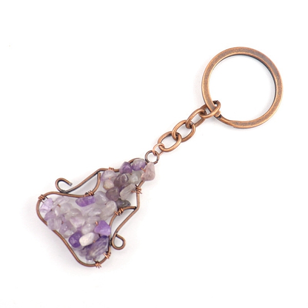 PandaHall Copper Wire Wrapped Natural Amethyst Chips Yoga Pendant Keychains, for Car Key Backpack Pendant Accessories, 10x4.5cm Amethyst...
PandaHall Copper Wire Wrapped Natural Amethyst Chips Yoga Pendant Keychains, for Car Key Backpack Pendant Accessories, 10x4.5cm Amethyst...