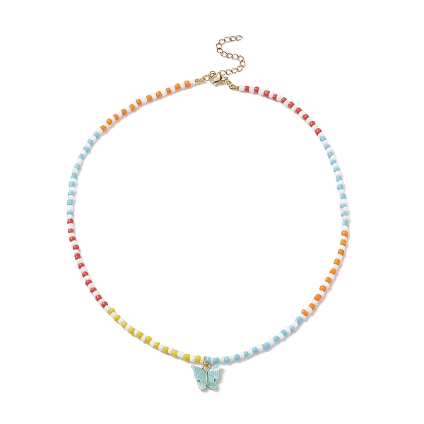PandaHall Resin Butterfly Pendant Necklaces, Glass Beaded Necklace with 304 Stainless Steel Lobster Claw Clasps & Extender Chain, for Women...
PandaHall Resin Butterfly Pendant Necklaces, Glass Beaded Necklace with 304 Stainless Steel Lobster Claw Clasps & Extender Chain, for Women...