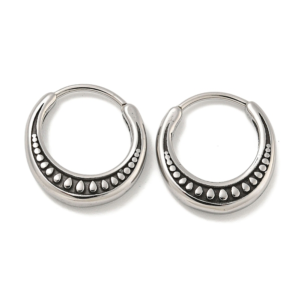 PandaHall 316 Surgical Stainless Steel Hoop Earrings, Ring, Antique Silver, 15.5x14.5mm 316 Surgical Stainless Steel Ring
PandaHall 316 Surgical Stainless Steel Hoop Earrings, Ring, Antique Silver, 15.5x14.5mm 316 Surgical Stainless Steel Ring