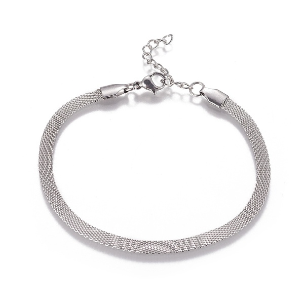 PandaHall Stainless Steel Network Chains/Mesh Bracelets Bracelets, with Lobster Claw Clasps, Stainless Steel Color, 7-5/8 inch(19.3cm)~7-5/8...
PandaHall Stainless Steel Network Chains/Mesh Bracelets Bracelets, with Lobster Claw Clasps, Stainless Steel Color, 7-5/8 inch(19.3cm)~7-5/8...