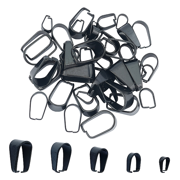 PandaHall unicraftale 304 Stainless Steel Snap on Bails, Electrophoresis Black, 7x4x3mm, Inner: 6x3mm, 50pcs/box 304 Stainless Steel
PandaHall unicraftale 304 Stainless Steel Snap on Bails, Electrophoresis Black, 7x4x3mm, Inner: 6x3mm, 50pcs/box 304 Stainless Steel