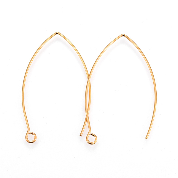 PandaHall 304 Stainless Steel Earring Hooks, with Horizontal Loop, Golden, 39~40x24x0.9mm, Hole: 2mm, 19 Gauge, Pin: 0.9mm 304 Stainless...
PandaHall 304 Stainless Steel Earring Hooks, with Horizontal Loop, Golden, 39~40x24x0.9mm, Hole: 2mm, 19 Gauge, Pin: 0.9mm 304 Stainless...
