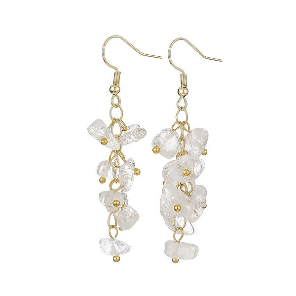 PandaHall Natural Cloudy Quartz Chips Dangle Earrings, Golden 304 Stainless Steel Cluster Earrings, 58~60x12~16mm Quartz Crystal
PandaHall Natural Cloudy Quartz Chips Dangle Earrings, Golden 304 Stainless Steel Cluster Earrings, 58~60x12~16mm Quartz Crystal