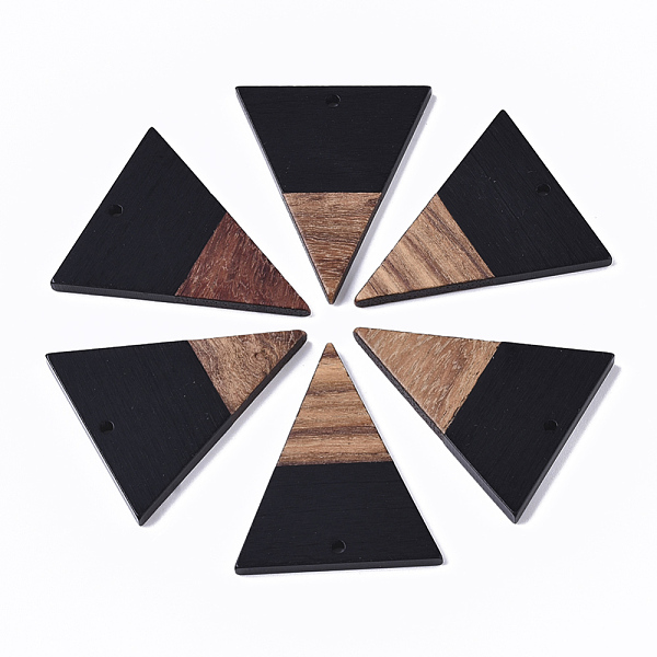 PandaHall Resin & Walnut Wood Pendants, Triangle, Black, 37x31x3.5mm, Hole: 1.8mm Resin+Wood Triangle Black
PandaHall Resin & Walnut Wood Pendants, Triangle, Black, 37x31x3.5mm, Hole: 1.8mm Resin+Wood Triangle Black