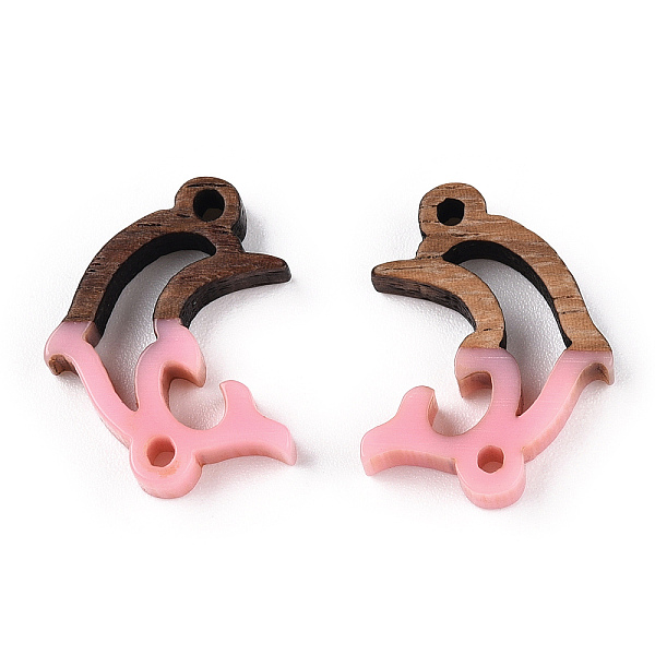 PandaHall Opaque Resin & Walnut Wood Connector Charms, Dolphin Links, Pink, 14x18.5x3mm, Hole: 1.5mm Resin+Wood Dolphin Pink
PandaHall Opaque Resin & Walnut Wood Connector Charms, Dolphin Links, Pink, 14x18.5x3mm, Hole: 1.5mm Resin+Wood Dolphin Pink