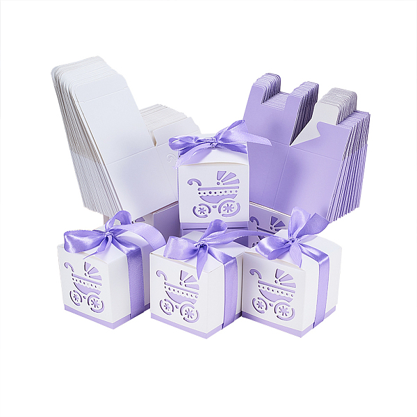 PandaHall Hollow Stroller BB Car Carriage Candy Box wedding party gifts with Ribbons, Lilac, 6x6x6cm Paper Square Purple
PandaHall Hollow Stroller BB Car Carriage Candy Box wedding party gifts with Ribbons, Lilac, 6x6x6cm Paper Square Purple
