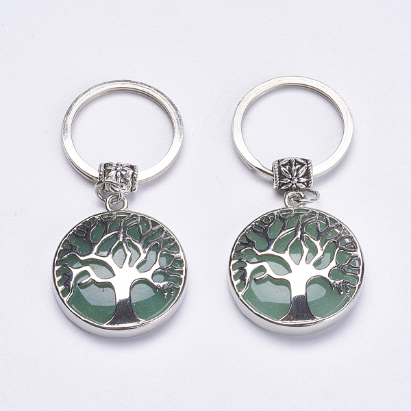 PandaHall Natural Green Aventurine Keychain, with Brass Finding, Flat Round with Tree of Life, 64mm Green Aventurine Flat Round Multicolor
PandaHall Natural Green Aventurine Keychain, with Brass Finding, Flat Round with Tree of Life, 64mm Green Aventurine Flat Round Multicolor