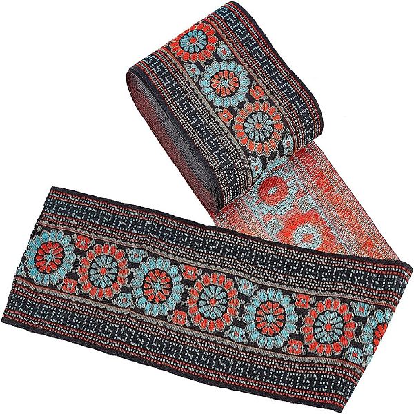 PandaHall FINGERINSPIRE 7.7 Yard/7m Ethnic Embroidery Ribbons 103mm Orange Blue Jacquard Ribbon with Flower Pattern, Widen Vintage Woven..., Red
PandaHall FINGERINSPIRE 7.7 Yard/7m Ethnic Embroidery Ribbons 103mm Orange Blue Jacquard Ribbon with Flower Pattern, Widen Vintage Woven..., Red