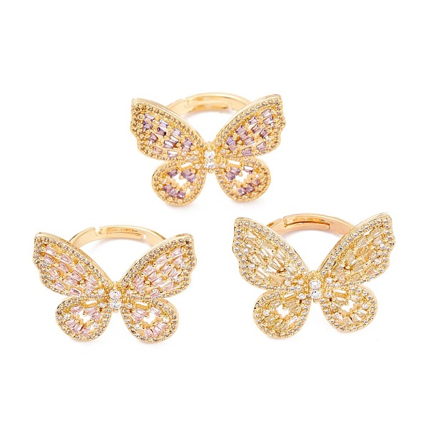 PandaHall Brass Micro Pave Cubic Zirconia Adjustable Rings, Long-Lasting Plated, Butterfly, Real 18K Gold Plated, Mixed Color, US Size 6..., Multicolor
PandaHall Brass Micro Pave Cubic Zirconia Adjustable Rings, Long-Lasting Plated, Butterfly, Real 18K Gold Plated, Mixed Color, US Size 6..., Multicolor