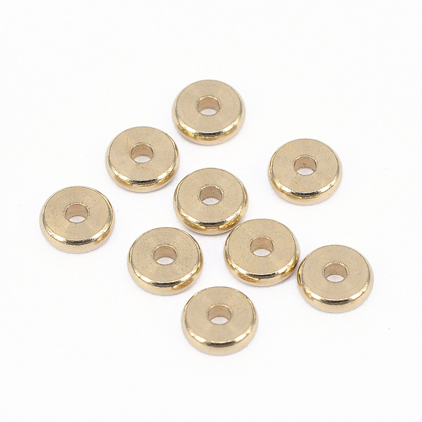 PandaHall Brass Spacer Beads, Nickel Free, Disc, Unplated, 7x2mm, Hole: 2mm Brass Disc
PandaHall Brass Spacer Beads, Nickel Free, Disc, Unplated, 7x2mm, Hole: 2mm Brass Disc