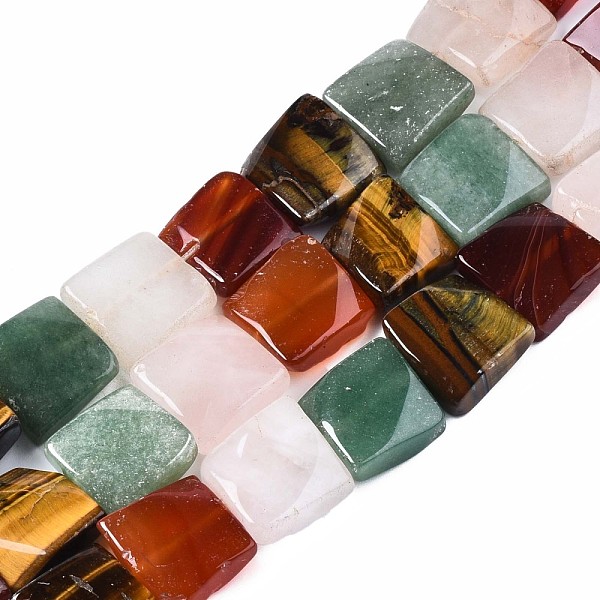 PandaHall Natural Green Aventurine & Rose Quartz & & Red Agate & Tiger Eye Beads Strands, Square, 14~17x14~17x6~10mm, Hole: 1.2mm, about...
PandaHall Natural Green Aventurine & Rose Quartz & & Red Agate & Tiger Eye Beads Strands, Square, 14~17x14~17x6~10mm, Hole: 1.2mm, about...