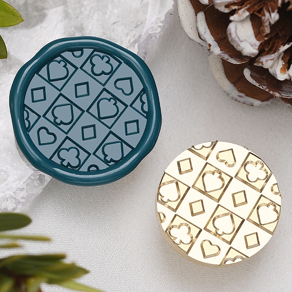 PandaHall Texture Theme Roung Brass Stamp Head, for Wax Seal Stamp, Wedding Invitations Making, Golden, Playing Theme, 25x14.5mm, Inner...
PandaHall Texture Theme Roung Brass Stamp Head, for Wax Seal Stamp, Wedding Invitations Making, Golden, Playing Theme, 25x14.5mm, Inner...