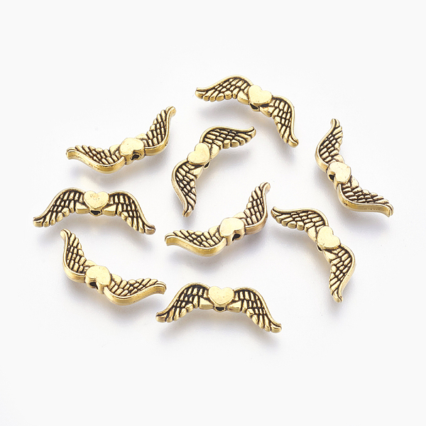 PandaHall Tibetan Style Alloy Beads, Cadmium Free & Nickel Free & Lead Free, Wing, Antique Golden, 20x7x3mm Alloy Wing
PandaHall Tibetan Style Alloy Beads, Cadmium Free & Nickel Free & Lead Free, Wing, Antique Golden, 20x7x3mm Alloy Wing