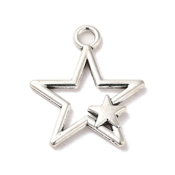 PandaHall Tibetan Style Alloy Pendants, Cadmium Free & Lead Free, Star, Antique Silver, 26x22.5x2.5mm, Hole: 3mm, about 599Pcs/1000G Alloy...
PandaHall Tibetan Style Alloy Pendants, Cadmium Free & Lead Free, Star, Antique Silver, 26x22.5x2.5mm, Hole: 3mm, about 599Pcs/1000G Alloy...