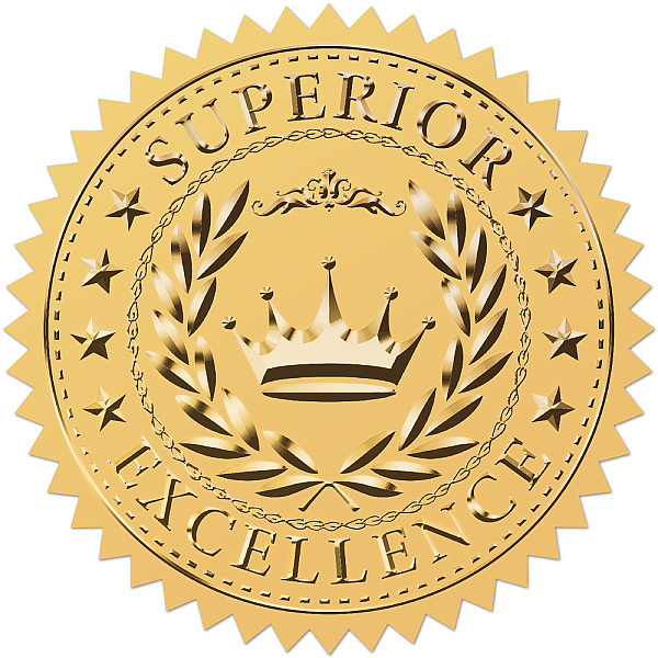 PandaHall Self Adhesive Gold Foil Embossed Stickers, Medal Decoration Sticker, Crown, 5x5cm Metal Crown
PandaHall Self Adhesive Gold Foil Embossed Stickers, Medal Decoration Sticker, Crown, 5x5cm Metal Crown