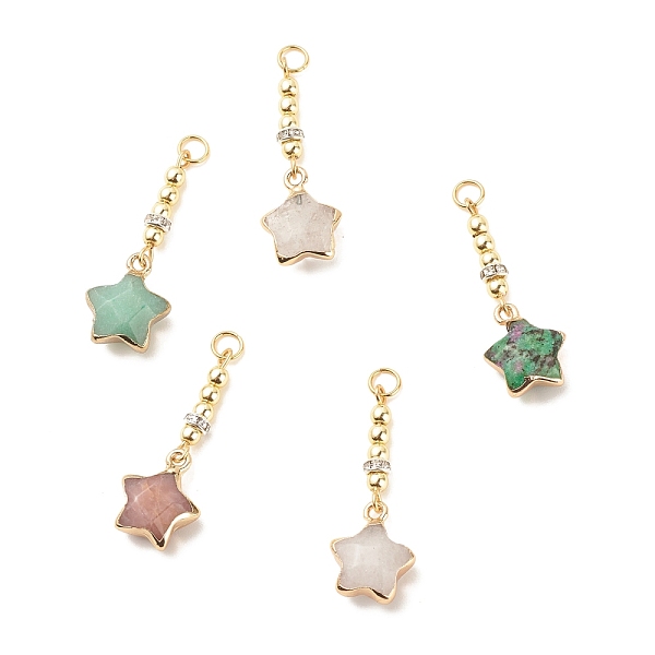 PandaHall Natural Gemstone Star Pendants, with Electroplate Non-magnetic Synthetic Hematite and Silver Tone Brass Crystal Rhinestone...
PandaHall Natural Gemstone Star Pendants, with Electroplate Non-magnetic Synthetic Hematite and Silver Tone Brass Crystal Rhinestone...