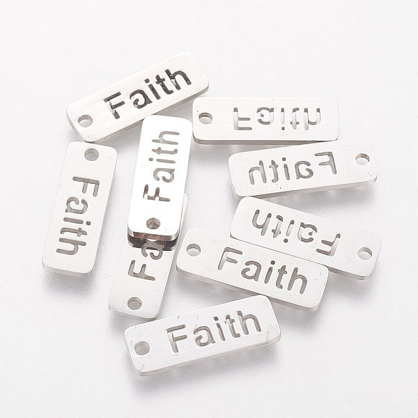 PandaHall 5Pcs 304 Stainless Steel Pendants, Inspirational Message Pendants, Rectangle with Word Faith, Stainless Steel Color, 17x6x1mm...
PandaHall 5Pcs 304 Stainless Steel Pendants, Inspirational Message Pendants, Rectangle with Word Faith, Stainless Steel Color, 17x6x1mm...