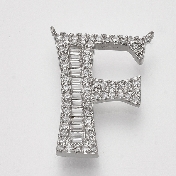 PandaHall Real Platinum Plated Brass Pendants, with Clear Cubic Zirconia, Letter, Nickel Free, Letter.F, 20.5x15x2.5mm, Hole: 1mm...
PandaHall Real Platinum Plated Brass Pendants, with Clear Cubic Zirconia, Letter, Nickel Free, Letter.F, 20.5x15x2.5mm, Hole: 1mm...