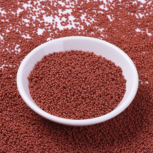 PandaHall MIYUKI Round Rocailles Beads, Japanese Seed Beads, 11/0, (RR2315) Matte Opaque Terra Cotta, 2x1.3mm, Hole: 0.8mm, about..., Red
PandaHall MIYUKI Round Rocailles Beads, Japanese Seed Beads, 11/0, (RR2315) Matte Opaque Terra Cotta, 2x1.3mm, Hole: 0.8mm, about..., Red