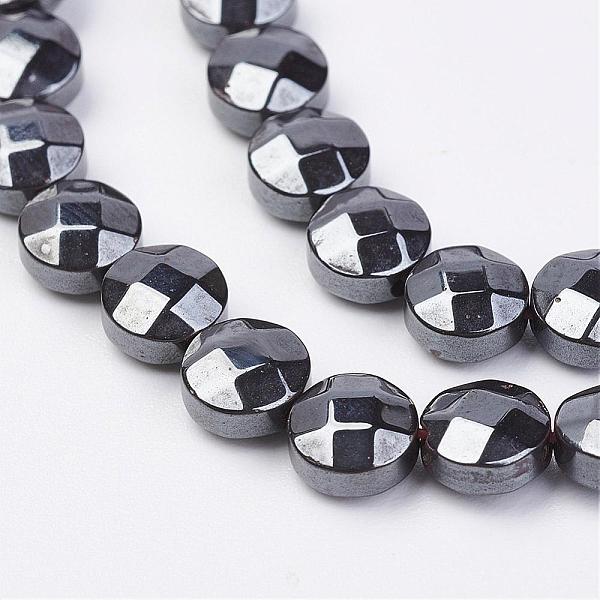 PandaHall Non-magnetic Synthetic Hematite Beads Strands, Faceted, Flat Round, 6x3.5mm, Hole: 0.5mm, about 66pcs/strand, 15.74 inch..., Black
PandaHall Non-magnetic Synthetic Hematite Beads Strands, Faceted, Flat Round, 6x3.5mm, Hole: 0.5mm, about 66pcs/strand, 15.74 inch..., Black