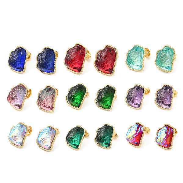 PandaHall Rack Plating Brass Stud Earring, Iceberg Melting Shaped Glass Earrings for Women, Long-Lasting Plated, Cadmium Free & Lead Free..., Multicolor
PandaHall Rack Plating Brass Stud Earring, Iceberg Melting Shaped Glass Earrings for Women, Long-Lasting Plated, Cadmium Free & Lead Free..., Multicolor