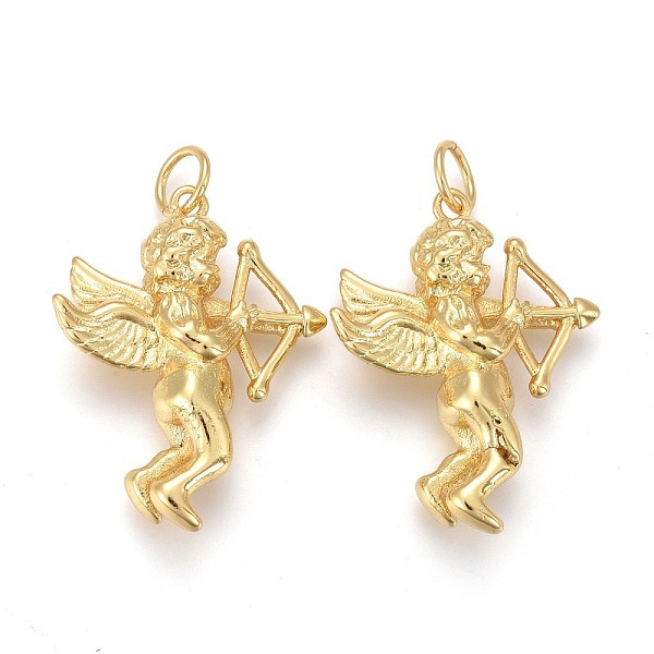 PandaHall Brass Pendants, Long-Lasting Plated, with Jump Rings, Cupid, Golden, 28x22x6.5mm, Hole: 6x1mm Brass Angel & Fairy
PandaHall Brass Pendants, Long-Lasting Plated, with Jump Rings, Cupid, Golden, 28x22x6.5mm, Hole: 6x1mm Brass Angel & Fairy