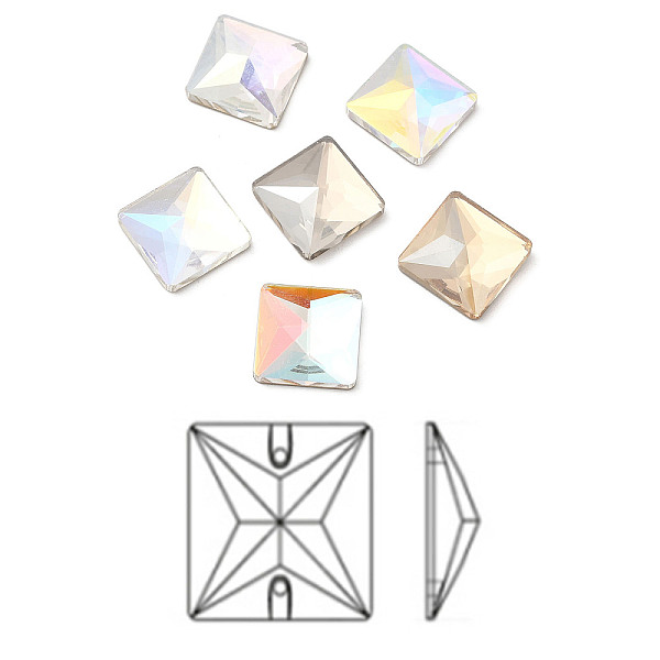 PandaHall K9 Glass Rhinestone Cabochons, Flat Back & Back Plated, Faceted, Square, Mixed Color, 12x12x4.5mm Glass Rhinestone Square..., Multicolor
PandaHall K9 Glass Rhinestone Cabochons, Flat Back & Back Plated, Faceted, Square, Mixed Color, 12x12x4.5mm Glass Rhinestone Square..., Multicolor