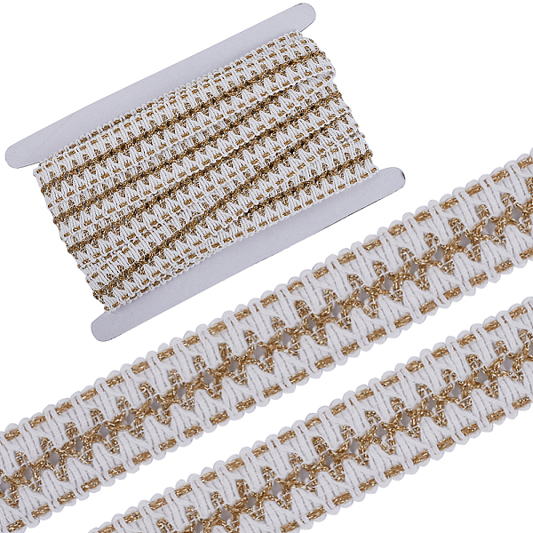 PandaHall GORGECRAFT 10 Yards Braided Ribbon Lace Trimming Metal Fabric Decorative Webbing Embellishment Metallic Braid Lace Trim with Gold..., White
PandaHall GORGECRAFT 10 Yards Braided Ribbon Lace Trimming Metal Fabric Decorative Webbing Embellishment Metallic Braid Lace Trim with Gold..., White