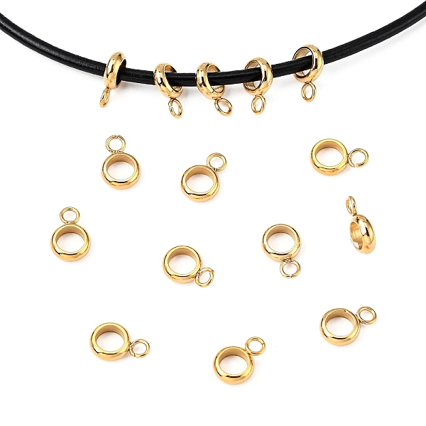 PandaHall 201 Stainless Steel Tube Bails, Loop Bails, Ring, Golden, 8.5x6x2mm, Hole: 2mm, 4mm Inner Diameter 201 Stainless Steel Ring
PandaHall 201 Stainless Steel Tube Bails, Loop Bails, Ring, Golden, 8.5x6x2mm, Hole: 2mm, 4mm Inner Diameter 201 Stainless Steel Ring