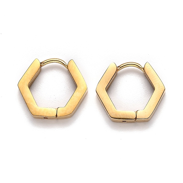 PandaHall 304 Stainless Steel Hexagon Huggie Hoop Earrings, Golden, 12.5x14.5x3mm, Pin: 1mm 304 Stainless Steel Hexagon
PandaHall 304 Stainless Steel Hexagon Huggie Hoop Earrings, Golden, 12.5x14.5x3mm, Pin: 1mm 304 Stainless Steel Hexagon