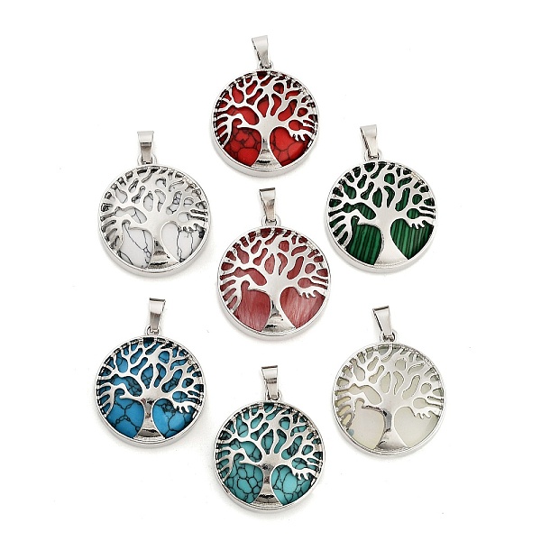 PandaHall Natural & Synthetic Mixed Gemstone Pendants, Tree of Life Alloy Charms, Platinum, Mixed Dyed and Undyed, 29.5~31.5x26.5~27.5x8.5mm...
PandaHall Natural & Synthetic Mixed Gemstone Pendants, Tree of Life Alloy Charms, Platinum, Mixed Dyed and Undyed, 29.5~31.5x26.5~27.5x8.5mm...