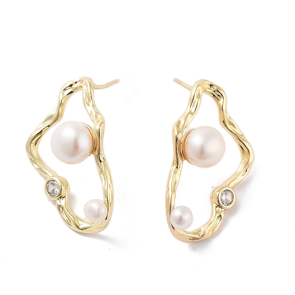 PandaHall Nuggest Natural Pearl Stud Earrings, Glass Beaded Earrings with 925 Sterling Silver Pins, Real 14K Gold Plated, 28x17mm Pearl...
PandaHall Nuggest Natural Pearl Stud Earrings, Glass Beaded Earrings with 925 Sterling Silver Pins, Real 14K Gold Plated, 28x17mm Pearl...