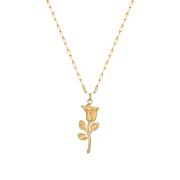PandaHall Rose Pendant Necklaces, Stainless Steel Cable Chain Necklace for Women Stainless Steel
PandaHall Rose Pendant Necklaces, Stainless Steel Cable Chain Necklace for Women Stainless Steel