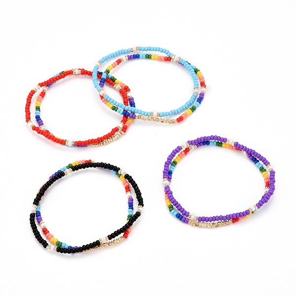 PandaHall Glass Seed Beads Stretch Bracelets, with Brass Beads, Mixed Color, Inner Diameter: 2-1/4 inch(5.8cm), 2pcs/set Seed Beads..., Multicolor
PandaHall Glass Seed Beads Stretch Bracelets, with Brass Beads, Mixed Color, Inner Diameter: 2-1/4 inch(5.8cm), 2pcs/set Seed Beads..., Multicolor