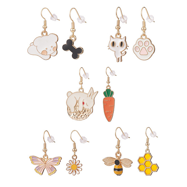 PandaHall Alloy Enamel Pendant Dangle Earrings Sets, Asymmetrical Earrings, with Golden Tone 304 Stainless Steel Earring Hooks, Mixed Shapes..., Multicolor
PandaHall Alloy Enamel Pendant Dangle Earrings Sets, Asymmetrical Earrings, with Golden Tone 304 Stainless Steel Earring Hooks, Mixed Shapes..., Multicolor