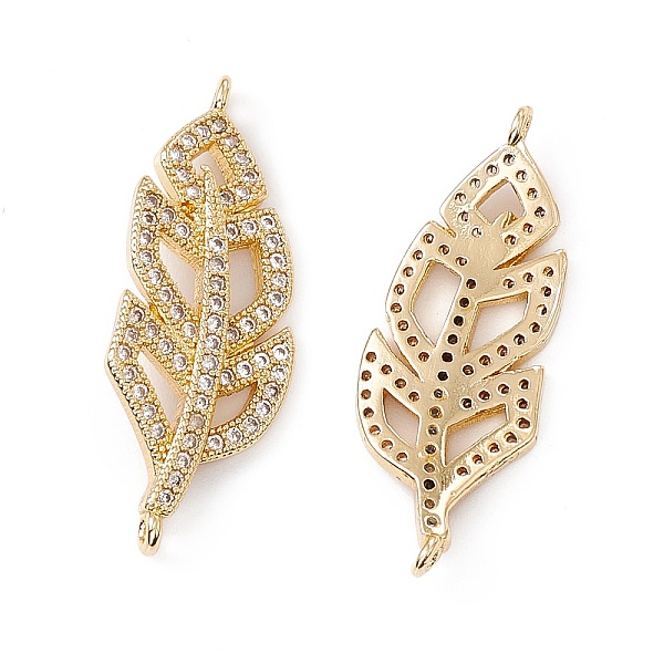 PandaHall Brass Micro Pave Clear Cubic Zirconia Connector Charms, Leaf Links, Real 18K Gold Plated, 27.5x10x2mm, Hole: 1mm Brass+Cubic...
PandaHall Brass Micro Pave Clear Cubic Zirconia Connector Charms, Leaf Links, Real 18K Gold Plated, 27.5x10x2mm, Hole: 1mm Brass+Cubic...