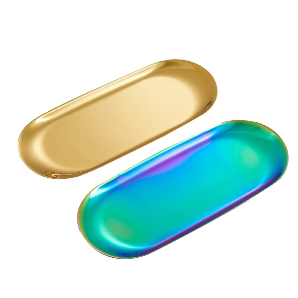 PandaHall Stainless Steel Tray, Storage Tray, Cosmetics Jewelry Organizer, Oval, Mixed Color, 229x95x9.5mm, 2 colors, 1pc/color, 2pcs/set...
PandaHall Stainless Steel Tray, Storage Tray, Cosmetics Jewelry Organizer, Oval, Mixed Color, 229x95x9.5mm, 2 colors, 1pc/color, 2pcs/set...