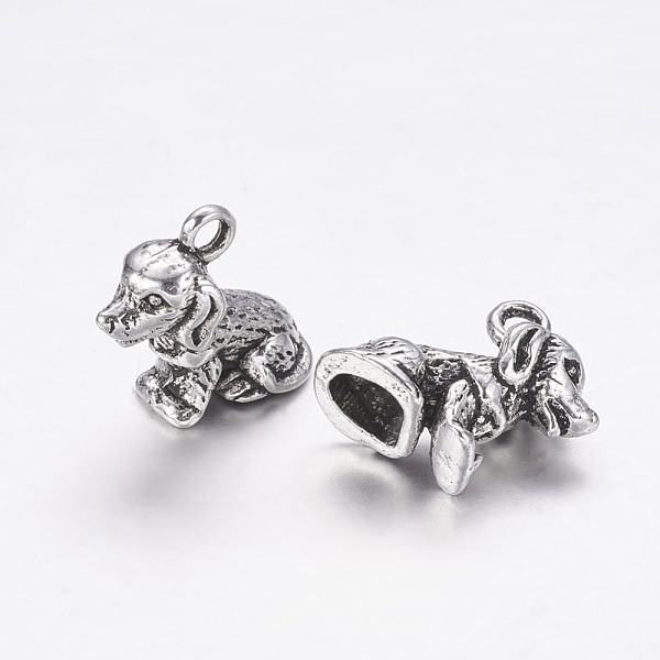 PandaHall Tibetan Style Alloy Puppy Pendants, Dog Charms, Cadmium Free & Lead Free, Antique Silver, 13x10x7mm, Hole: 2mm, about 549pcs/1000g...
PandaHall Tibetan Style Alloy Puppy Pendants, Dog Charms, Cadmium Free & Lead Free, Antique Silver, 13x10x7mm, Hole: 2mm, about 549pcs/1000g...