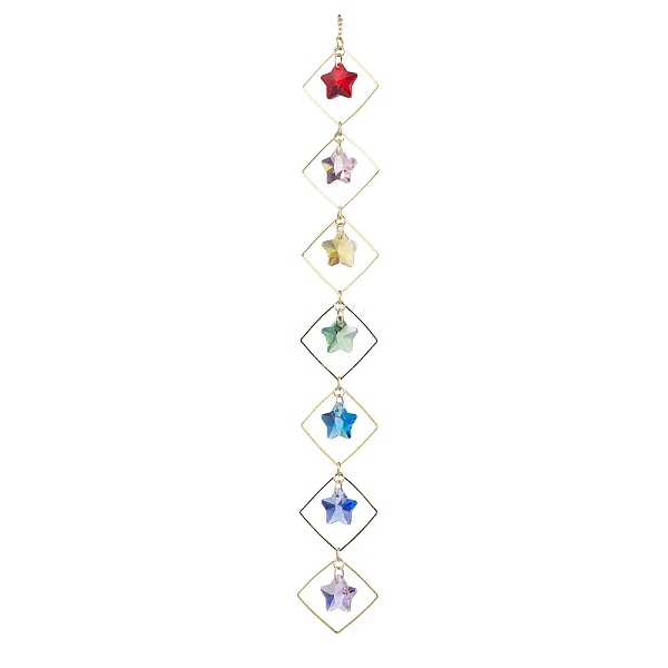 PandaHall Brass Rhombus Hanging Ornaments, Glass Tassel for Home Garden Outdoor Decorations, Star, 277x27.5mm Glass Star
PandaHall Brass Rhombus Hanging Ornaments, Glass Tassel for Home Garden Outdoor Decorations, Star, 277x27.5mm Glass Star