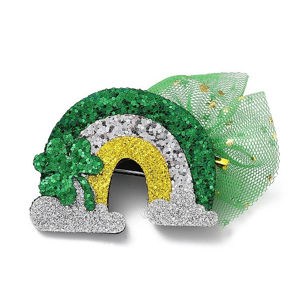 PandaHall Saint Patrick's Day Sequins Felt Alligator Hair Clips, with Iron Clips, for Girl Child, Rainbow, 60x76x14.5mm Felt Rainbow
PandaHall Saint Patrick's Day Sequins Felt Alligator Hair Clips, with Iron Clips, for Girl Child, Rainbow, 60x76x14.5mm Felt Rainbow