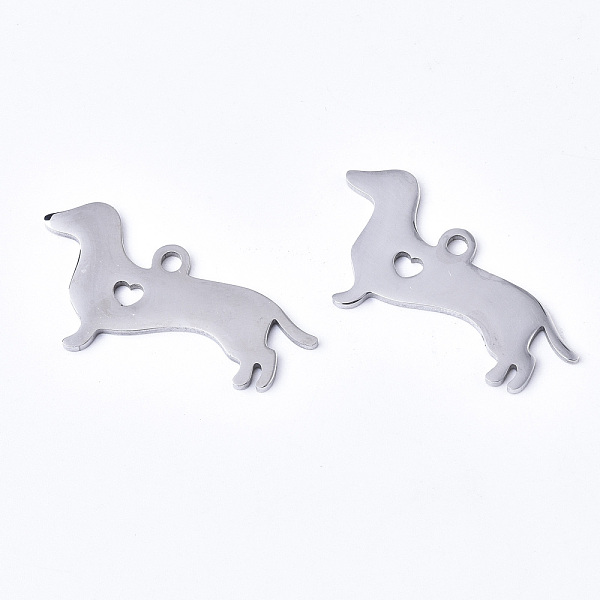 PandaHall 304 Stainless Steel Pendants, Silhouette Charms, Laser Cut, Sausage Dog/Dachshund, Stainless Steel Color, 16x30x1.5mm, Hole: 2mm...
PandaHall 304 Stainless Steel Pendants, Silhouette Charms, Laser Cut, Sausage Dog/Dachshund, Stainless Steel Color, 16x30x1.5mm, Hole: 2mm...