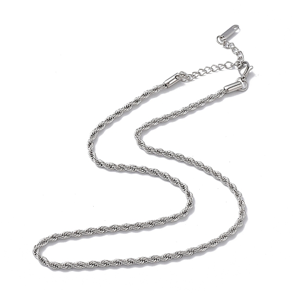 PandaHall 304 Stainless Steel Rope Chain Necklace for Men Women, Stainless Steel Color, 15.98 inch(40.6cm) 304 Stainless Steel
PandaHall 304 Stainless Steel Rope Chain Necklace for Men Women, Stainless Steel Color, 15.98 inch(40.6cm) 304 Stainless Steel