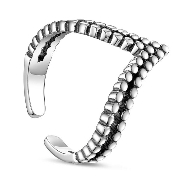 PandaHall SHEGRACE 925 Thailand Sterling Silver Cuff Rings, Open Rings, V Shape, Antique Silver, Size 7, 17.8mm Sterling Silver
PandaHall SHEGRACE 925 Thailand Sterling Silver Cuff Rings, Open Rings, V Shape, Antique Silver, Size 7, 17.8mm Sterling Silver