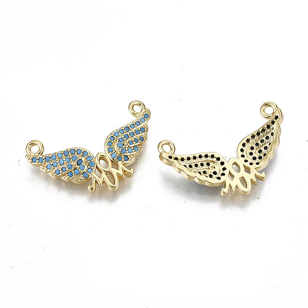 PandaHall Real 16K Gold Plated Brass Micro Pave Cubic Zirconia Charms, for Mother's Day, Cadmium Free & Nickel Free & Lead Free, Wing with...
PandaHall Real 16K Gold Plated Brass Micro Pave Cubic Zirconia Charms, for Mother's Day, Cadmium Free & Nickel Free & Lead Free, Wing with...