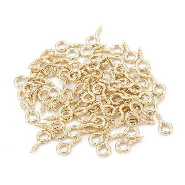PandaHall Brass Screw Eye Pin Peg Bails, For Half Drilled Beads, Long-Lasting Plated, Rack Plating, Real 14K Gold Plated, 8x4x1mm, Hole: 2mm...
PandaHall Brass Screw Eye Pin Peg Bails, For Half Drilled Beads, Long-Lasting Plated, Rack Plating, Real 14K Gold Plated, 8x4x1mm, Hole: 2mm...