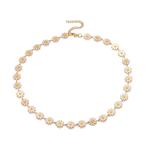 PandaHall Enamel Daisy Link Chain Necklace, Vacuum Plating 304 Stainless Steel Jewelry for Women, Golden, White, 16.3 inch(41.5cm) 304...
PandaHall Enamel Daisy Link Chain Necklace, Vacuum Plating 304 Stainless Steel Jewelry for Women, Golden, White, 16.3 inch(41.5cm) 304...