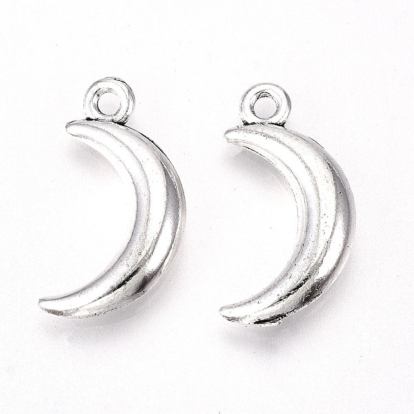 PandaHall Tibetan Style Alloy Pendants, Lead Free & Cadmium Free, Moon, Antique Silver, 18x9.5x3mm, Hole: 1.6mm, about 500pcs/500g Alloy...
PandaHall Tibetan Style Alloy Pendants, Lead Free & Cadmium Free, Moon, Antique Silver, 18x9.5x3mm, Hole: 1.6mm, about 500pcs/500g Alloy...