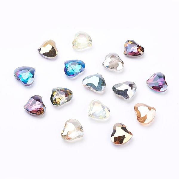 PandaHall Electorplated Glass Beads, Rainbow Plated, Faceted, Heart, Mixed Color, 28x24x10~11mm Glass Heart Multicolor
PandaHall Electorplated Glass Beads, Rainbow Plated, Faceted, Heart, Mixed Color, 28x24x10~11mm Glass Heart Multicolor