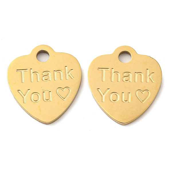 PandaHall Valentine's Day 316 Surgical Stainless Steel Pendants, Laser Cut, Heart with Word Thank You, Golden, 16x15x1mm, Hole: 2mm 316...
PandaHall Valentine's Day 316 Surgical Stainless Steel Pendants, Laser Cut, Heart with Word Thank You, Golden, 16x15x1mm, Hole: 2mm 316...