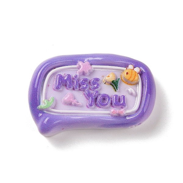 PandaHall Rectangle Cartoon Word Miss You Opaque Resin Decoden Cabochons, Purple, 20.5x31x6.5mm Resin Rectangle Purple
PandaHall Rectangle Cartoon Word Miss You Opaque Resin Decoden Cabochons, Purple, 20.5x31x6.5mm Resin Rectangle Purple